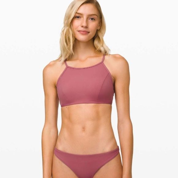 Lululemon See The Sea Swim Top Moss Rose sz 6 - Picture 5 of 9